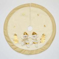 Embroidered Gold Tree Skirt