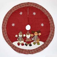 Embroidered Red Tree Skirt